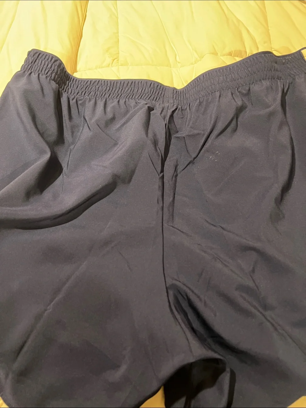 Adidas Men's Navy Athletic Shorts with 3 white stripes on each side 2X